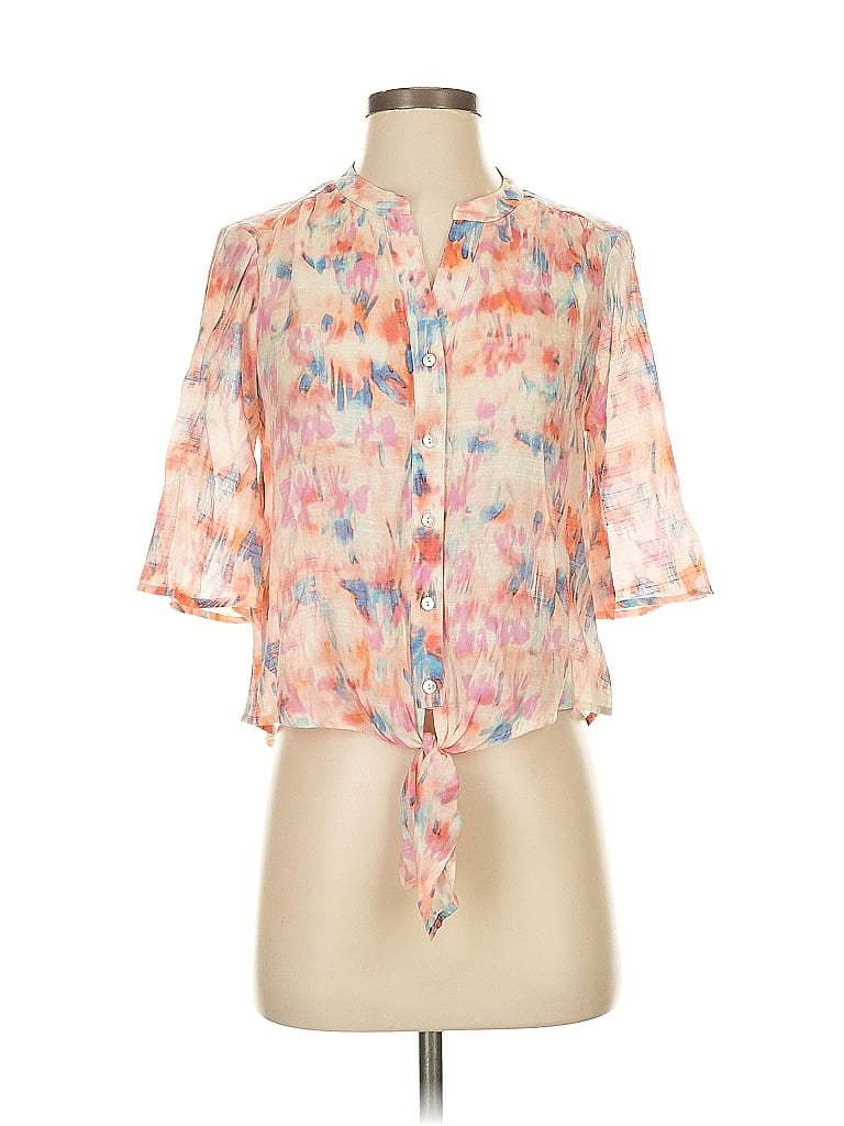 Pre-owned Nanette Lepore Short Sleeve Blouse In Pink