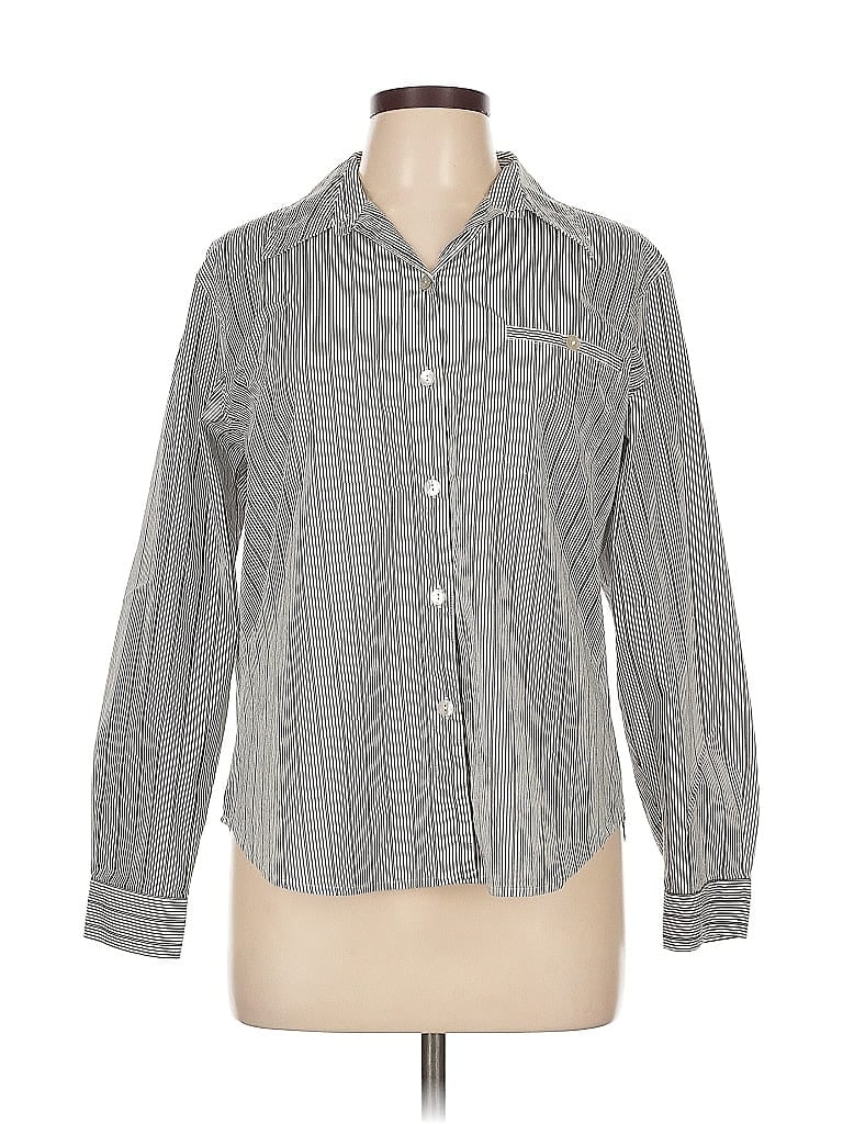 Click to view more detailed imagery on our partner's website Pre-owned Chico's Long Sleeve Button Down Shirt In Gray