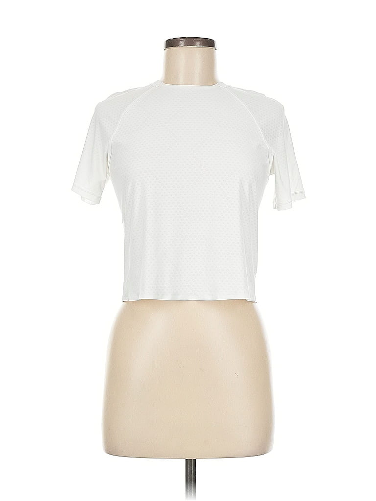 Pre-owned Unbranded Short Sleeve T-shirt In White