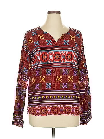 Earthbound Trading Co. Long Sleeve Blouse (view 1)