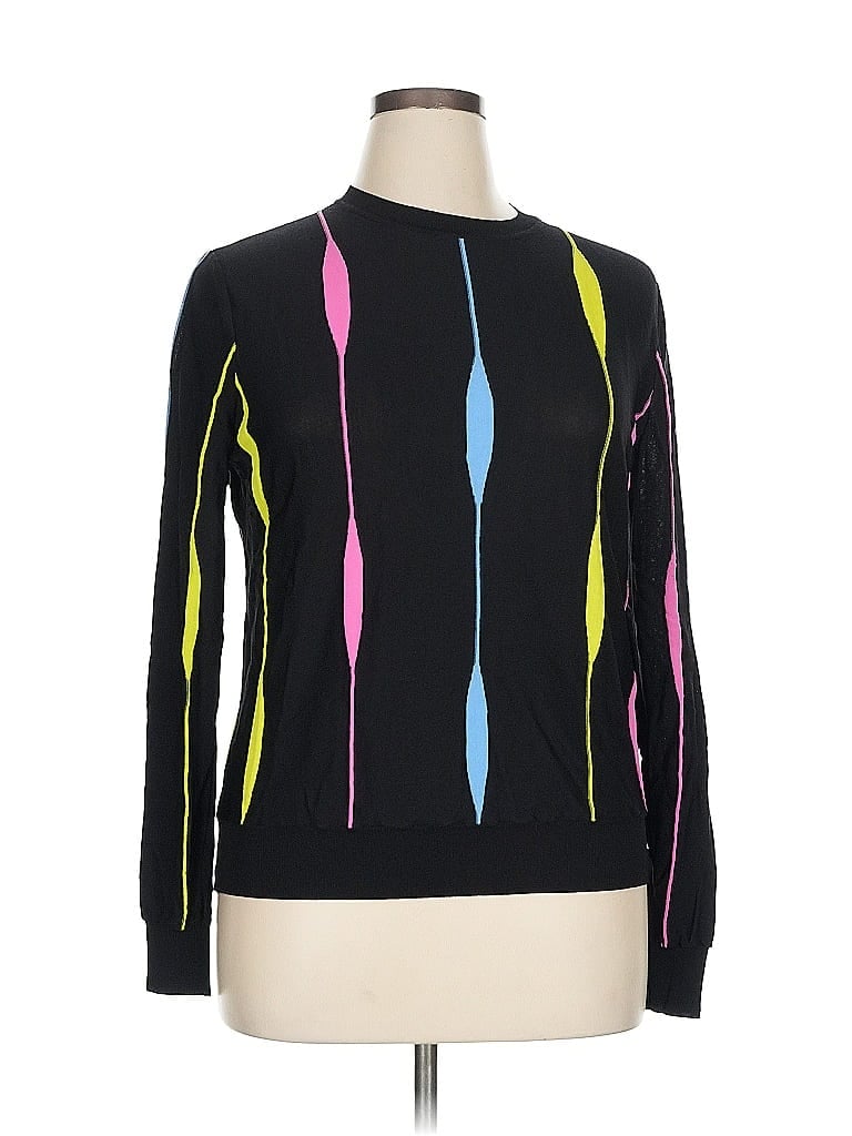 YAL New York Color Block Black Pullover Sweater Size XL - photo 1