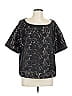 Tracy Reese 100% Polyester Black Short Sleeve Blouse Size L - photo 1