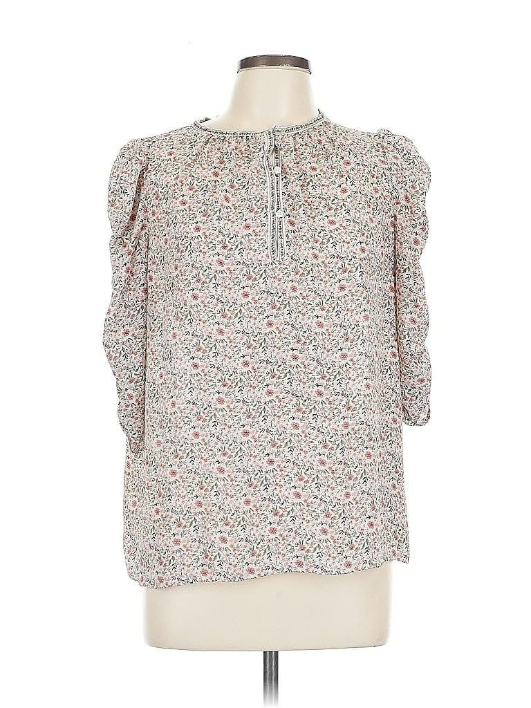 Pre-owned Max Studio 3/4 Sleeve Blouse In Gray