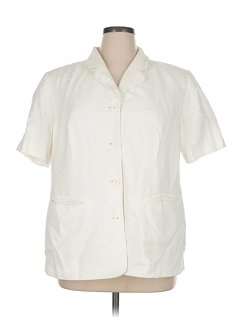 STYLE & CO Pre-owned Blazer Jacket In White