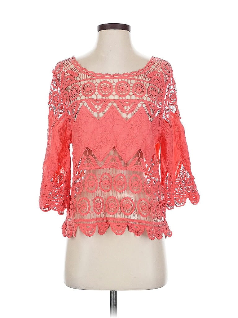Assorted Brands 3/4 Sleeve Blouse In Pink