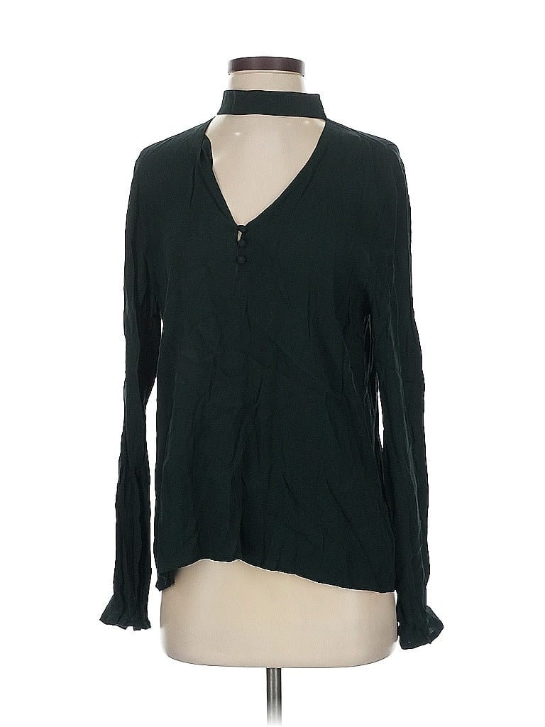Pre-owned Sanctuary Long Sleeve Blouse In Green