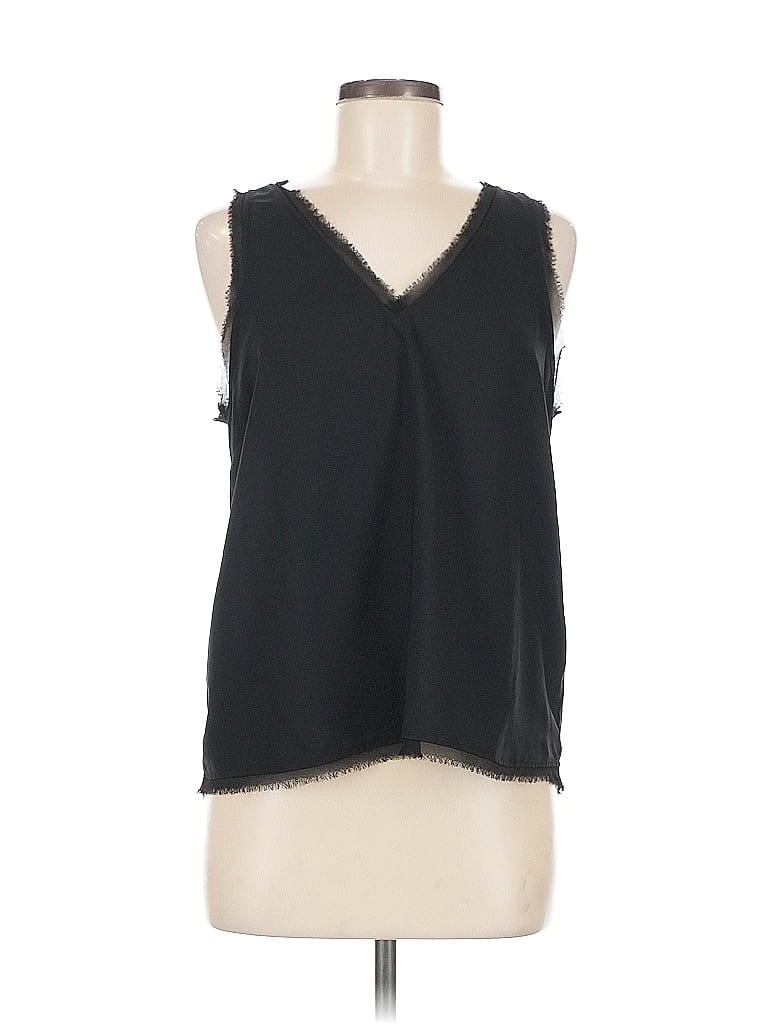 Pre-owned Halogen Sleeveless Blouse In Black