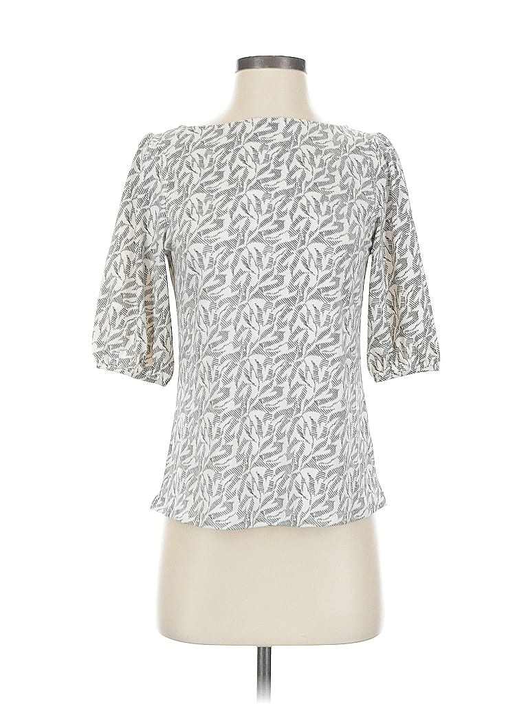 Pre-owned H&m 3/4 Sleeve Blouse In Silver