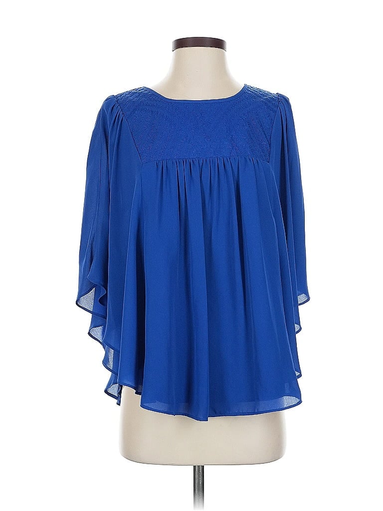 NEIMAN MARCUS Pre-owned 3/4 Sleeve Blouse In Blue