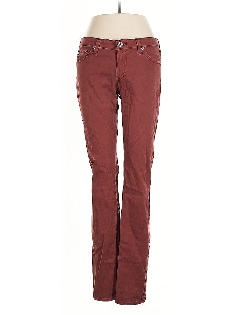 Pre-owned Adriano Goldschmied Casual Pants In Burgundy