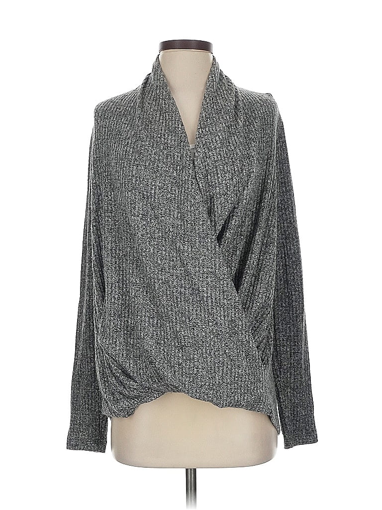 Pre-owned Akemi + Kin Cardigan Sweater In Gray