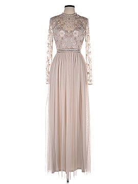 Mac Duggal 100% Polyester Silver Cocktail Dress Size 6
