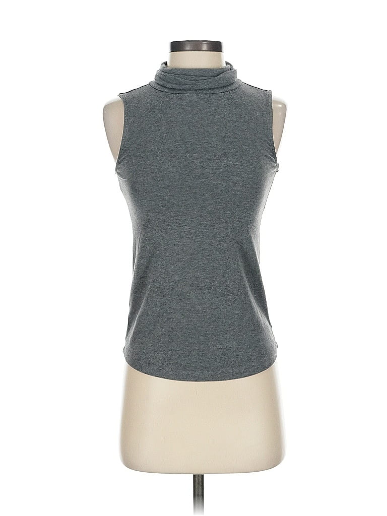 Pre-owned Ann Taylor Factory Sleeveless Top Gray Turtleneck Tops