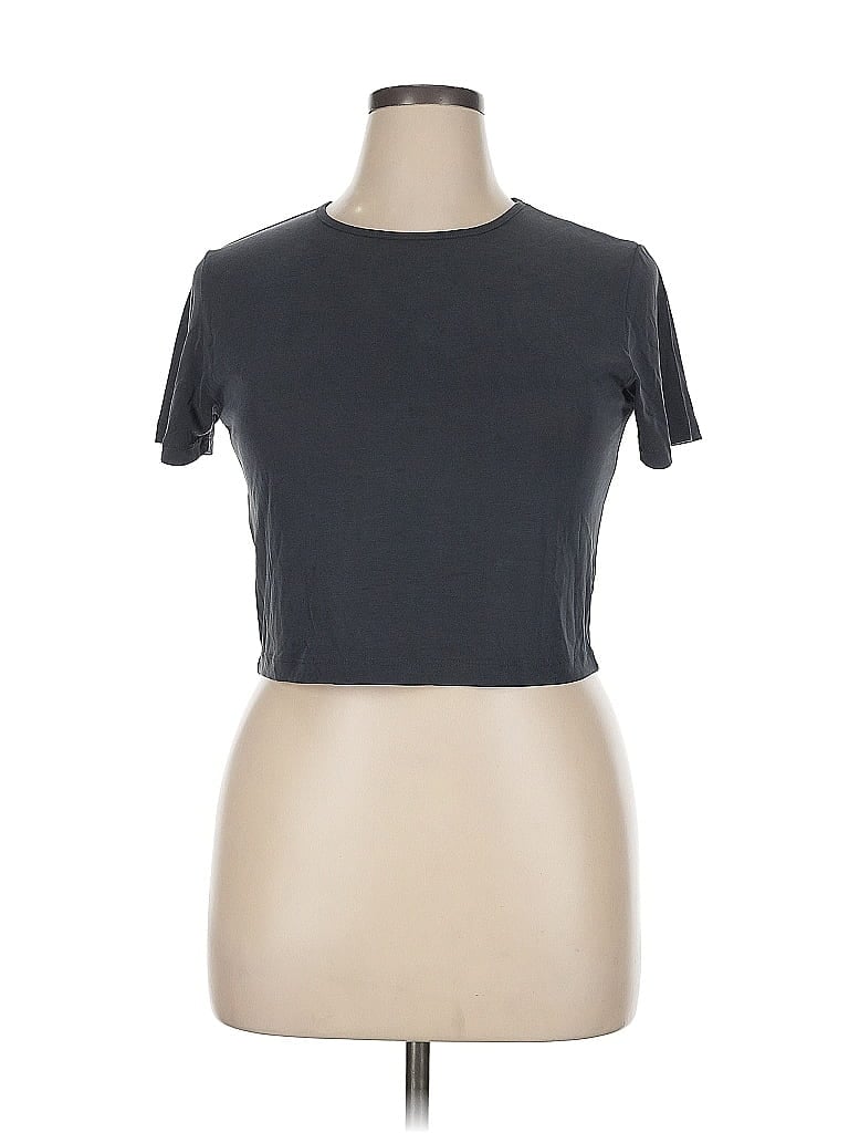 Pre-owned Mng Short Sleeve T-shirt In Gray