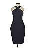 Likely Solid Black Blue Cocktail Dress Size 4 - photo 1