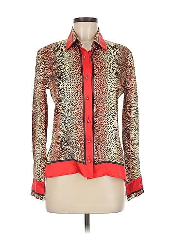 Roberto Cavalli Long Sleeve Silk Top (view 1)
