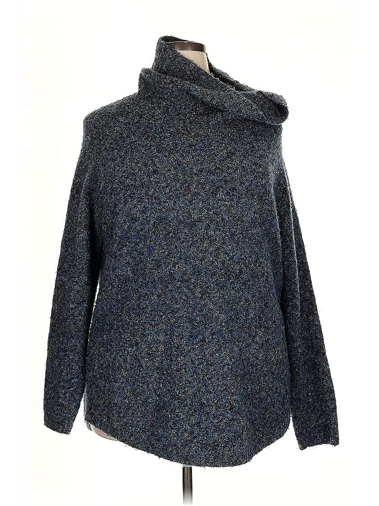 Pre-owned Natural Reflections Turtleneck Sweater In Blue