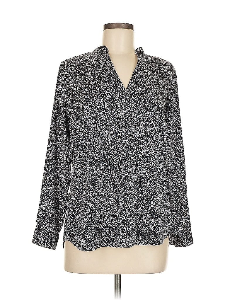 ANN TAYLOR Pre-owned Long Sleeve Polo Shirt In Gray