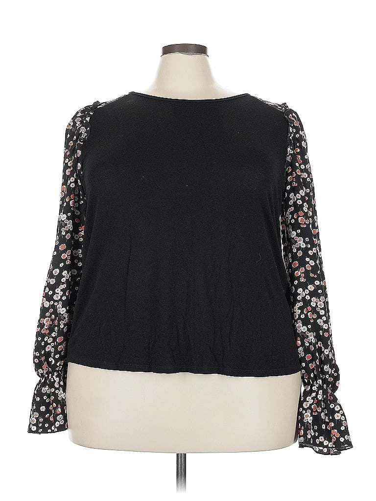 Pre-owned Hailey & Co Long Sleeve Blouse In Black