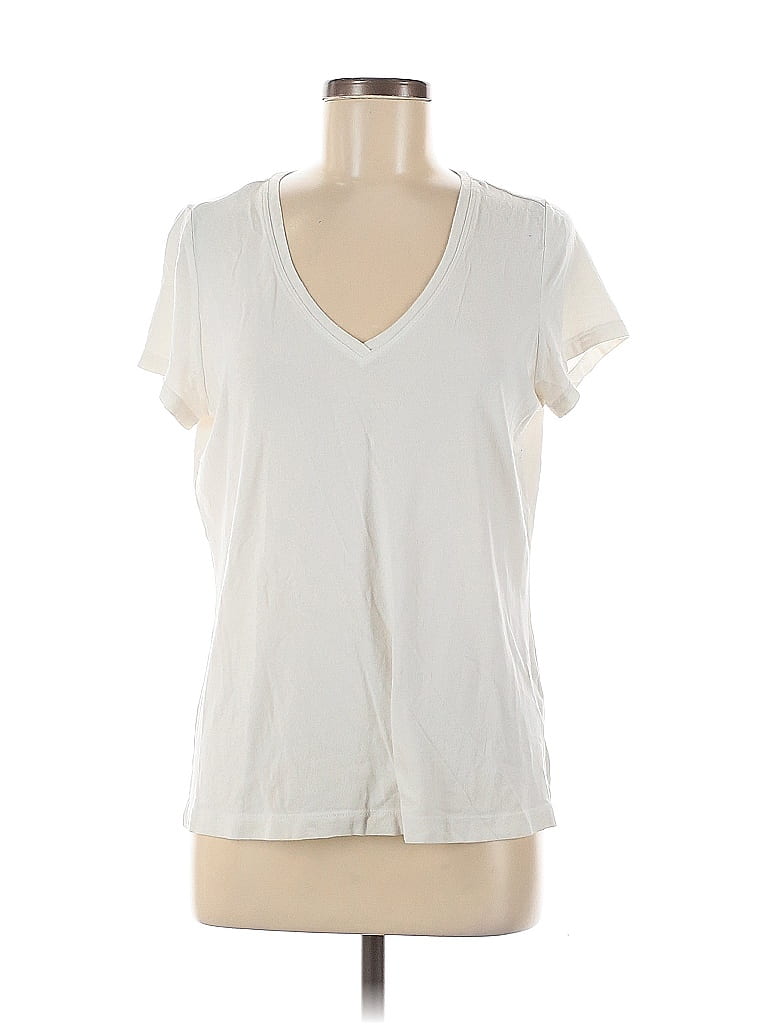 Pre-owned Banana Republic Factory Store Short Sleeve T-shirt In White