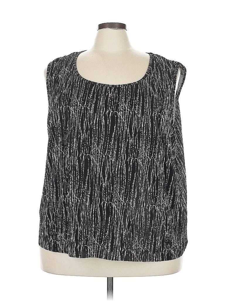 Pre-owned Connected Apparel Sleeveless Blouse In Black