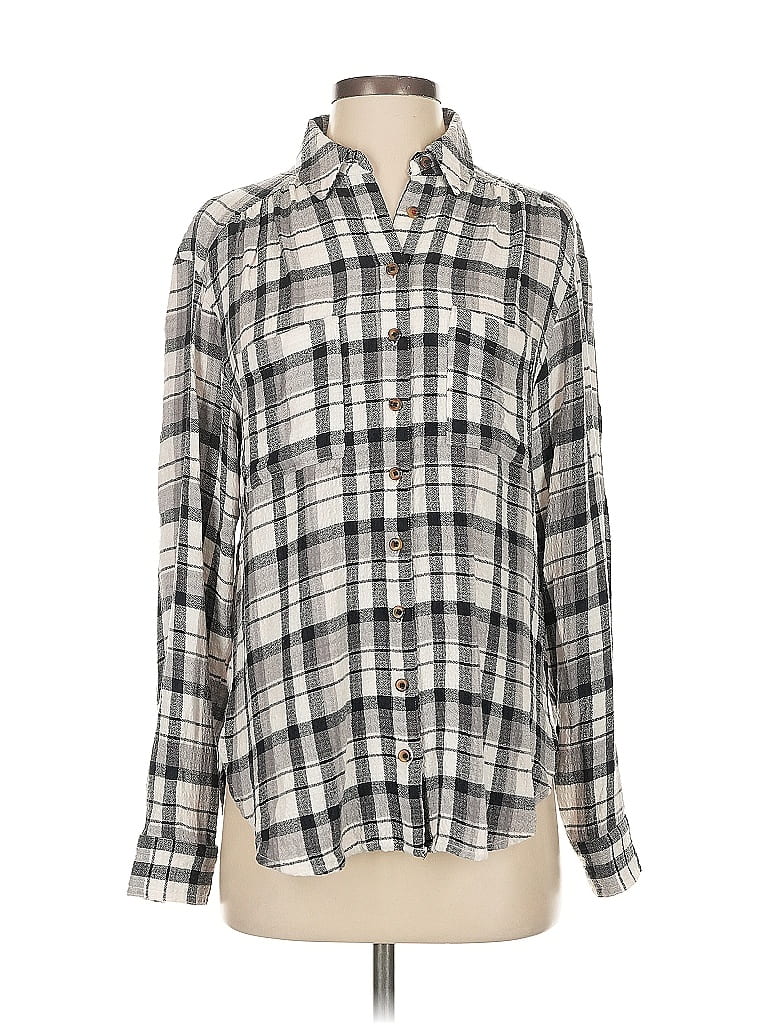 Click to view more detailed imagery on our partner's website Pre-owned Pilcro Long Sleeve Button Down Shirt In Gray