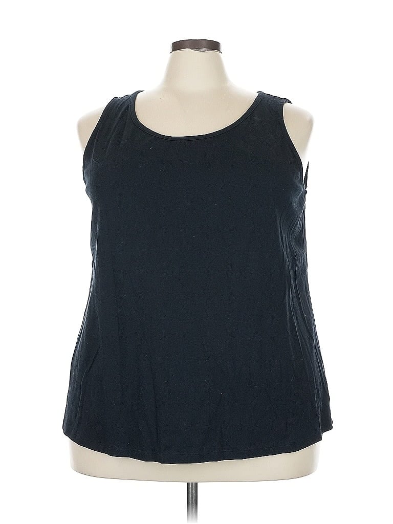 Pre-owned Isaac Mizrahi Live Sleeveless Top Black Halter Neckline Tops
