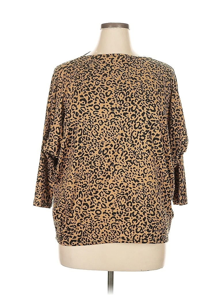 Click to view more detailed imagery on our partner's website Pre-owned Cha Cha Vente 3/4 Sleeve Blouse In Brown