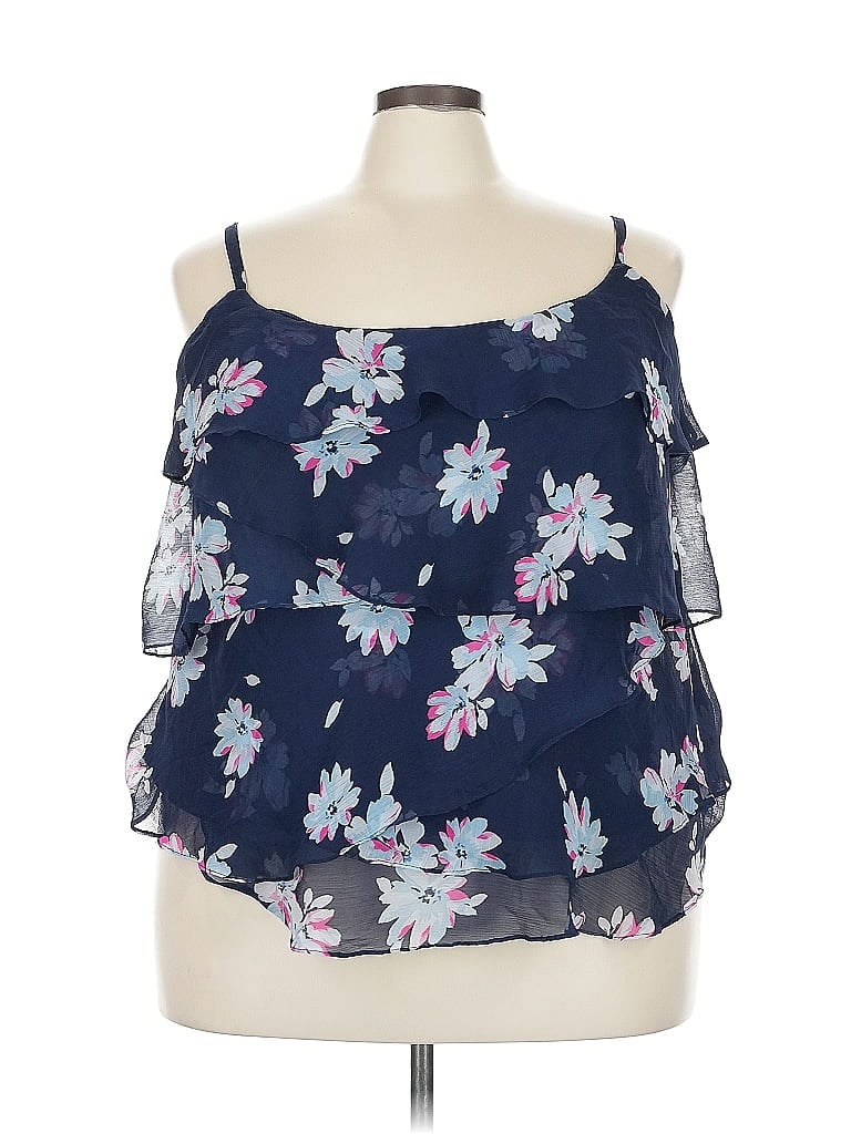 Pre-owned Torrid Sleeveless Blouse In Blue