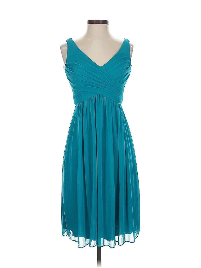 Pre-owned David's Bridal Cocktail Dress In Blue
