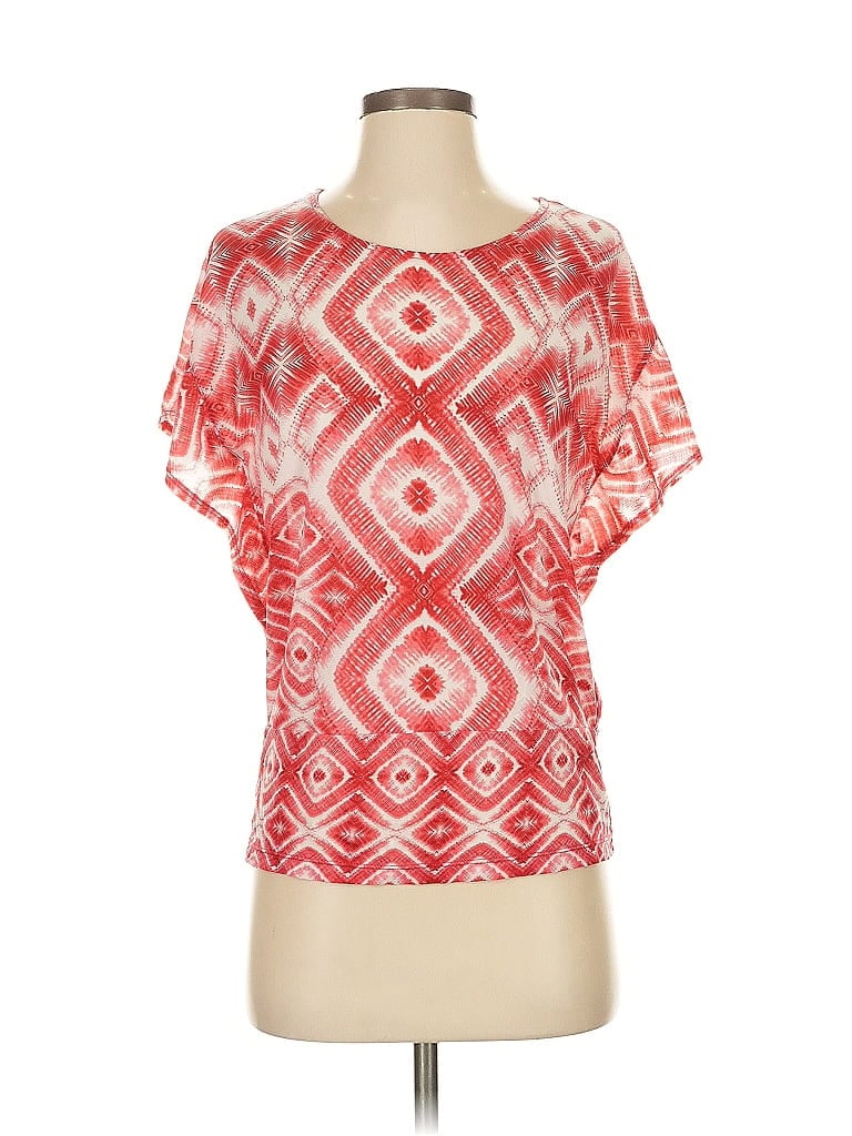Click to view more detailed imagery on our partner's website Pre-owned Chico's Short Sleeve Blouse In Red