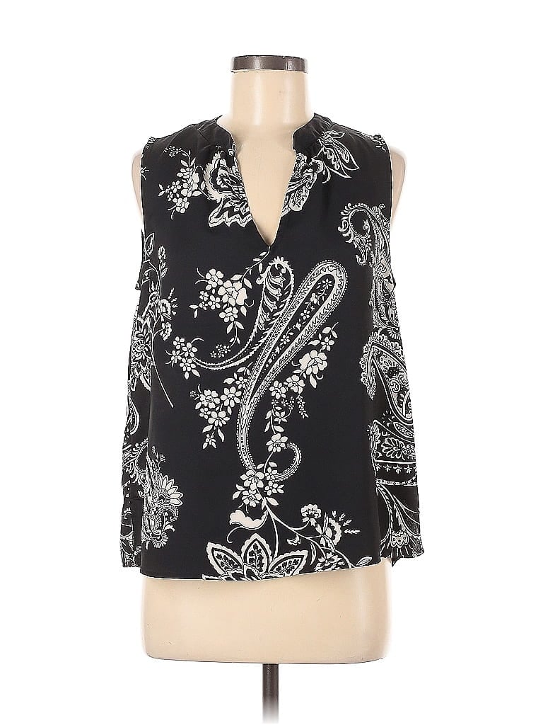 Pre-owned Vince Camuto Sleeveless Blouse In Black