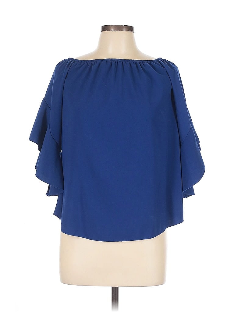 UNBRANDED Pre-owned 3/4 Sleeve Blouse In Blue