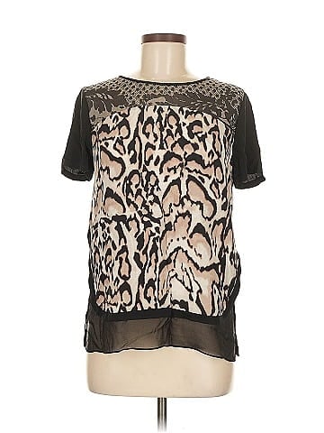 Diane von Furstenberg Short Sleeve Silk Top (view 1)