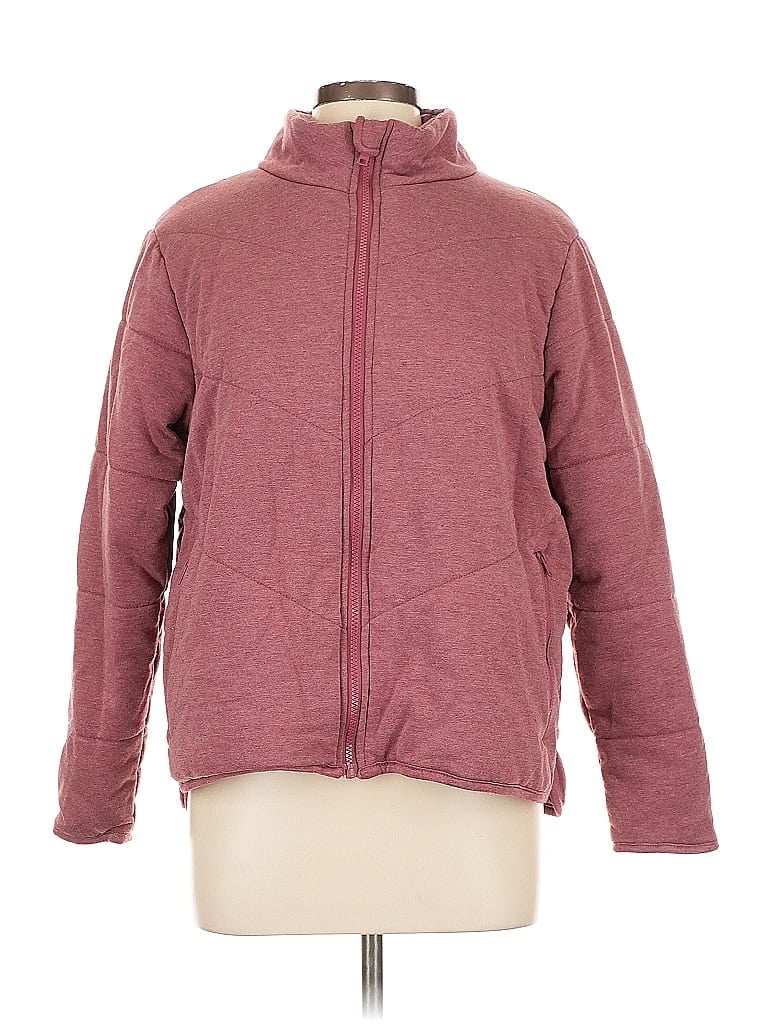 Pre-owned Three Dots Jacket In Burgundy