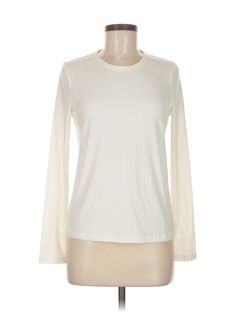 Pre-owned Banana Republic Factory Store Long Sleeve Top Ivory Turtleneck Tops In White