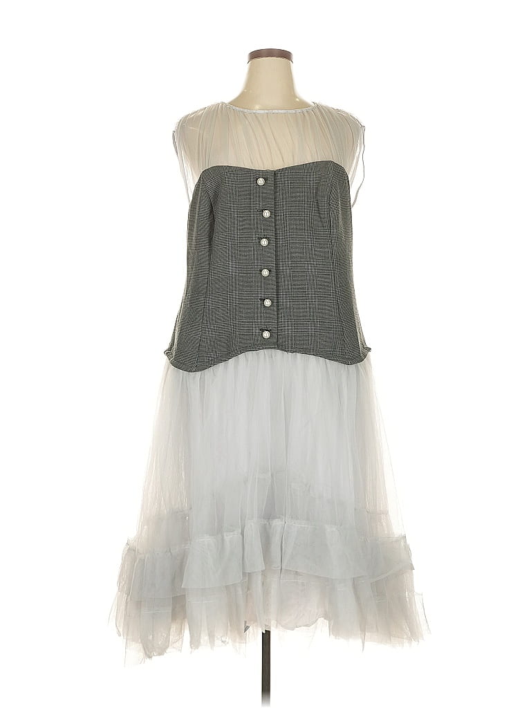Dress Casual Midi By Anthropologie In Black & Tan, Size: 2x main image 1