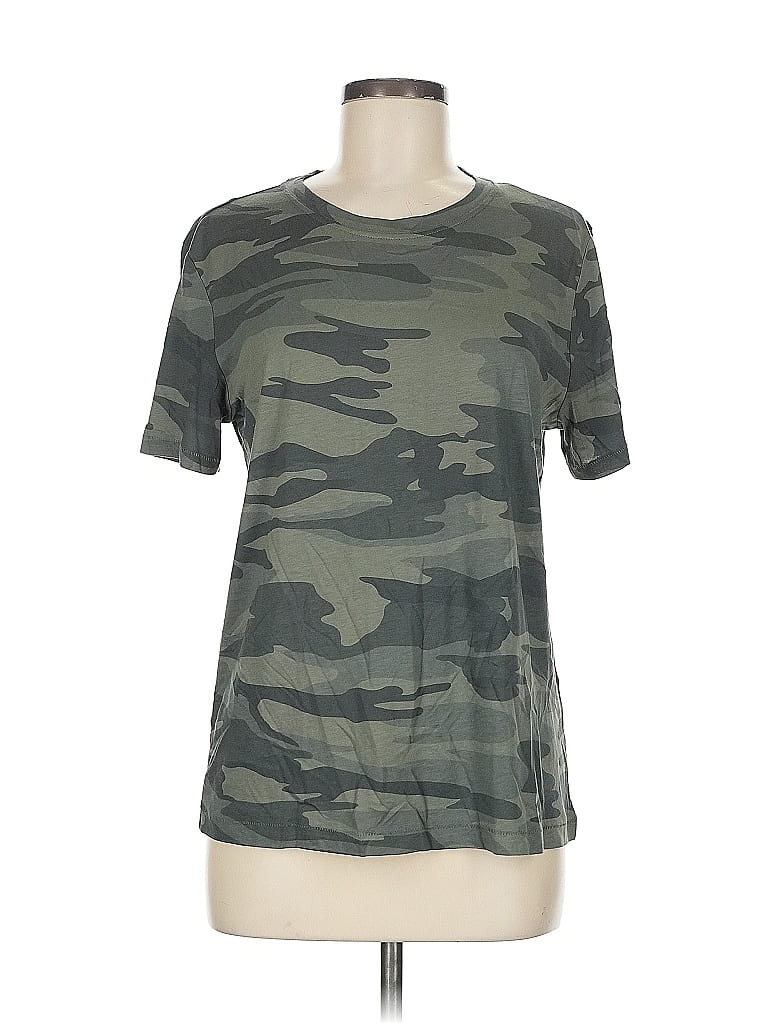 Pre-owned Splendid Short Sleeve T-shirt In Green