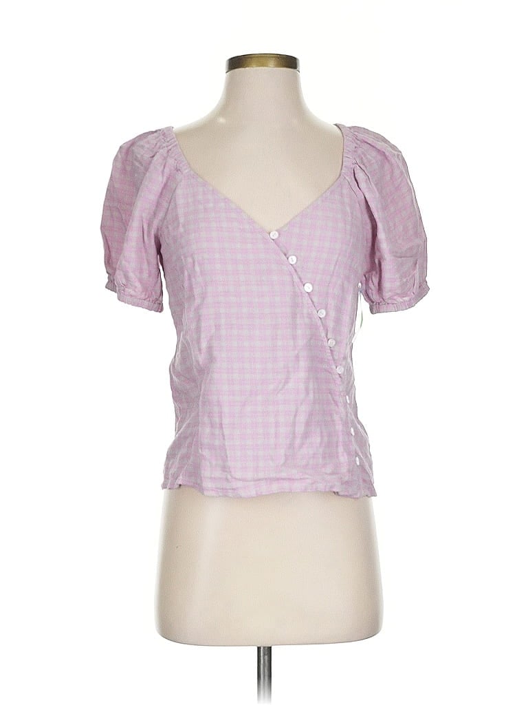 Click to view more detailed imagery on our partner's website Pre-owned Madewell Short Sleeve Blouse In Pink
