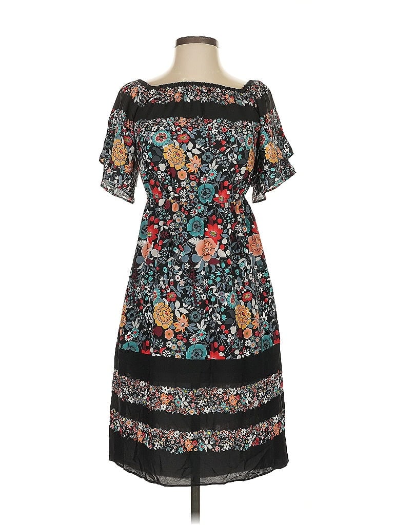 Pre-owned Ann Taylor Loft Casual Dress In Black