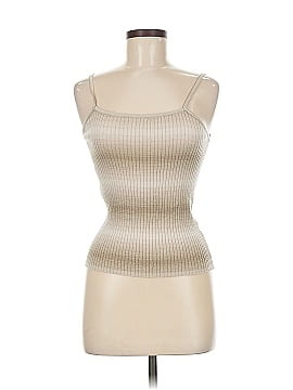 Assorted Brands Gold Tan Brown Textured Sleeveless Tank Top One size (estimated)