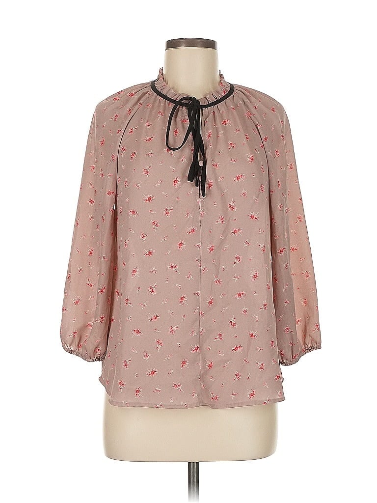 Pre-owned Active Usa 3/4 Sleeve Blouse In Pink