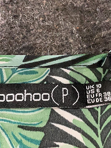 Boohoo Tropical Green Jumpsuit Size 6