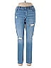 Soho JEANS NEW YORK & COMPANY Hearts Blue Jeans Size 10 - photo 1