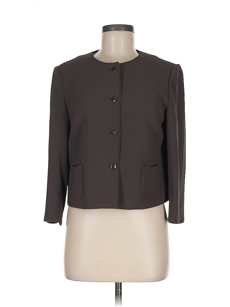 Pre-owned Talbots Blazer Jacket In Gray