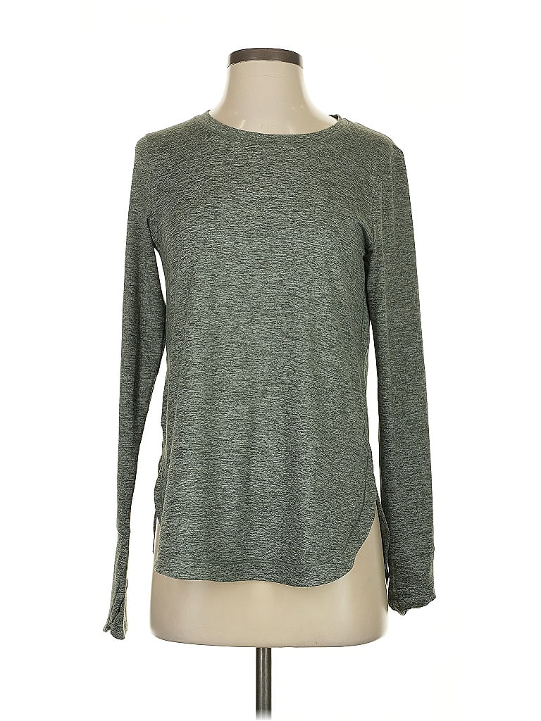 Pre-owned Athleta Long Sleeve T-shirt In Gray