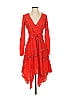 Intermix 100% Silk Hearts Red Cocktail Dress Size 0 - photo 1