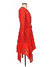 Intermix 100% Silk Hearts Red Cocktail Dress Size 0 - photo 4