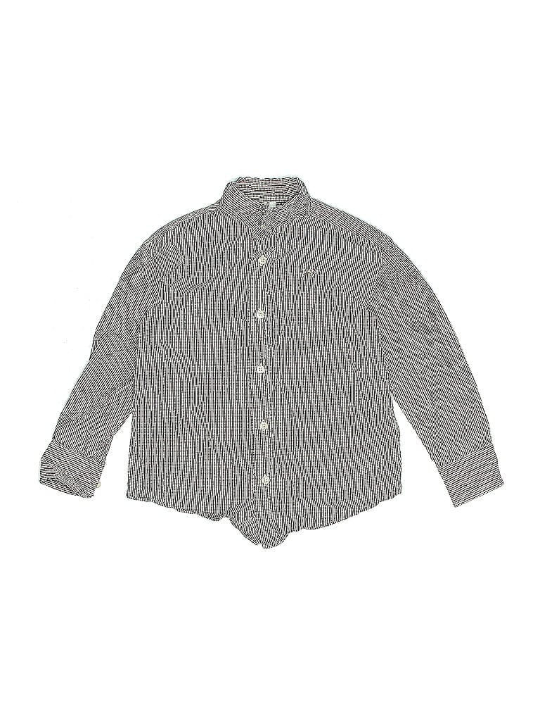 Pre-owned Crewcuts Kids' Long Sleeve Button Down Shirt In Gray
