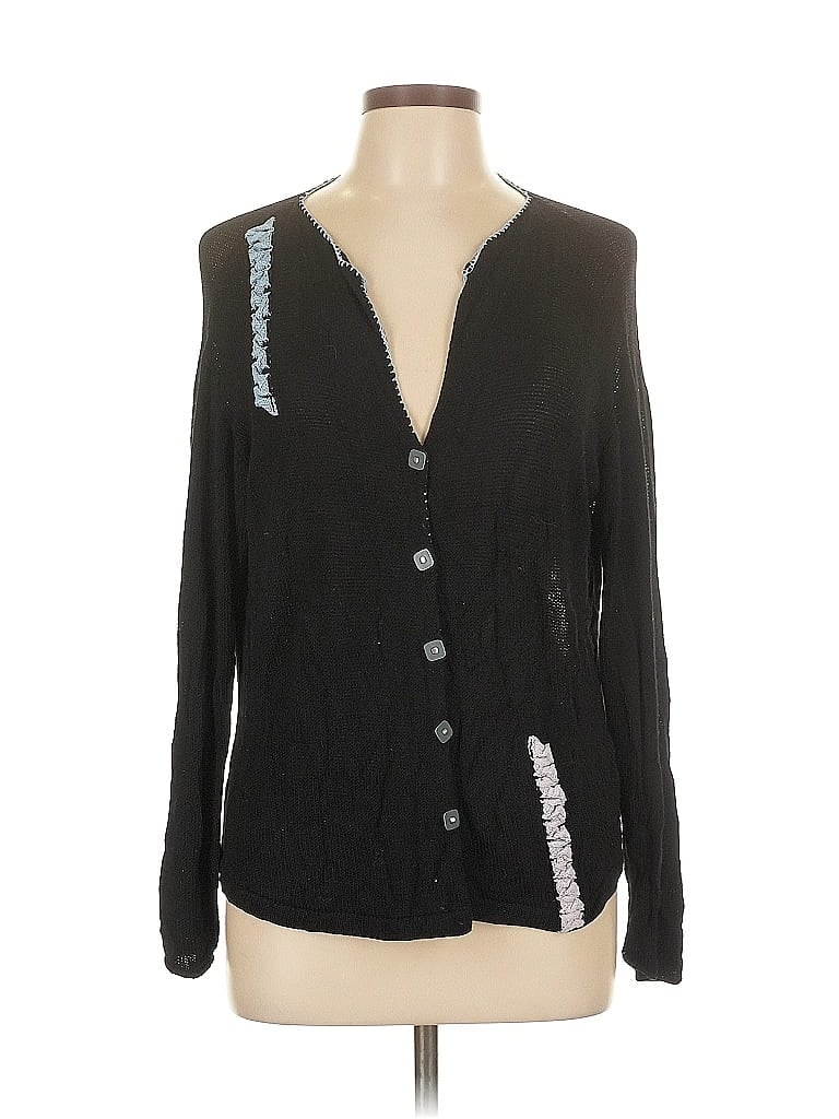 Pre-owned Assorted Brands Cardigan Sweater In Black